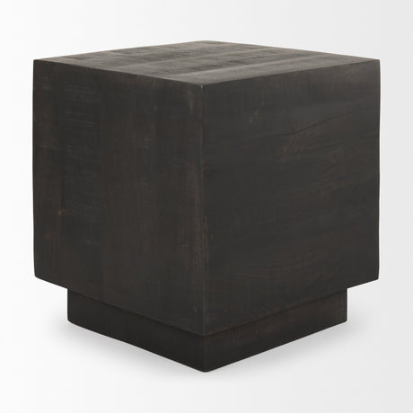 Hayden Dark Brown Wood End/Side Table by Mercana at Eve Furniture