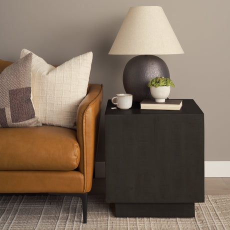 Hayden Dark Brown Wood End/Side Table by Mercana at Eve Furniture