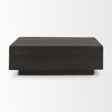 Hayden Dark Brown Wood Rectangular Coffee Table by Mercana at Eve Furniture