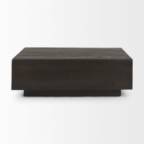 Hayden Dark Brown Wood Rectangular Coffee Table by Mercana at Eve Furniture