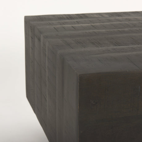 Hayden Dark Brown Wood Rectangular Coffee Table by Mercana at Eve Furniture