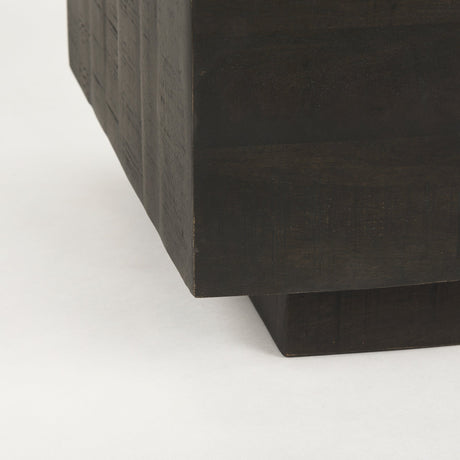 Hayden Dark Brown Wood Rectangular Coffee Table by Mercana at Eve Furniture