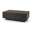 Hayden Dark Brown Wood Rectangular Coffee Table by Mercana at Eve Furniture