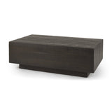 Hayden Dark Brown Wood Rectangular Coffee Table by Mercana at Eve Furniture