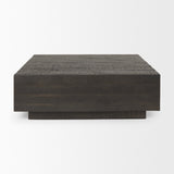 Hayden Dark Brown Wood Square Coffee Table by Mercana at Eve Furniture