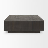 Hayden Dark Brown Wood Square Coffee Table by Mercana at Eve Furniture