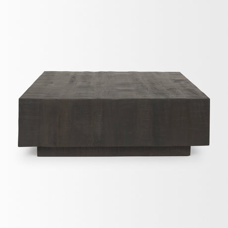 Hayden Dark Brown Wood Square Coffee Table by Mercana at Eve Furniture
