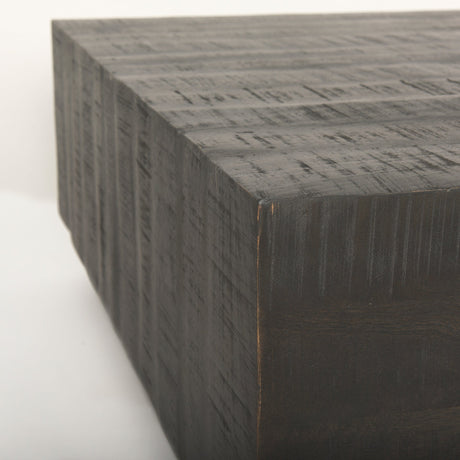 Hayden Dark Brown Wood Square Coffee Table by Mercana at Eve Furniture