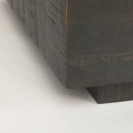 Hayden Dark Brown Wood Square Coffee Table by Mercana at Eve Furniture