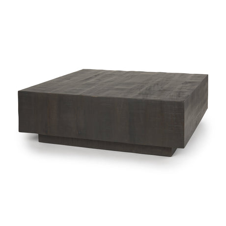 Hayden Dark Brown Wood Square Coffee Table by Mercana at Eve Furniture