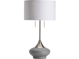 Hayden Grey/Silver Table Lamp by Crestview at Eve Furniture