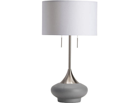 Hayden Grey/Silver Table Lamp by Crestview at Eve Furniture