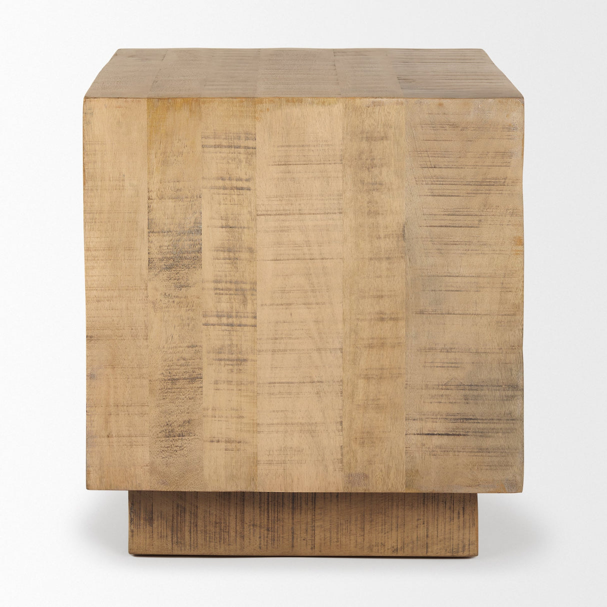Hayden Light Brown Wood End/Side Table by Mercana at Eve Furniture