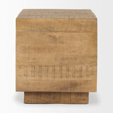 Hayden Light Brown Wood End/Side Table by Mercana at Eve Furniture