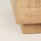 Hayden Light Brown Wood End/Side Table by Mercana at Eve Furniture