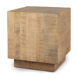 Hayden Light Brown Wood End/Side Table by Mercana at Eve Furniture