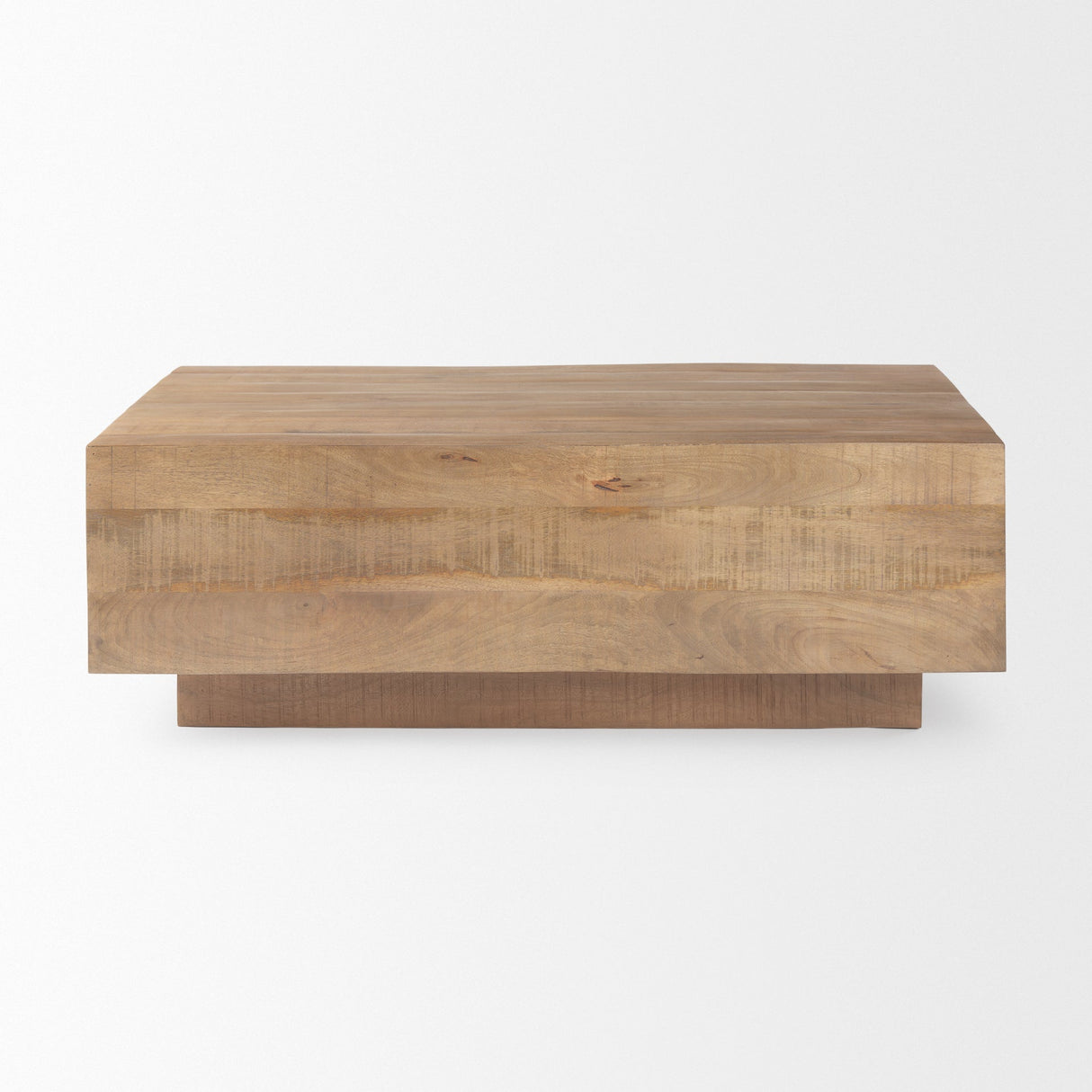 Hayden Light Brown Wood Rectangular Coffee Table by Mercana at Eve Furniture