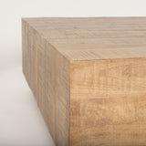 Hayden Light Brown Wood Square Coffee Table by Mercana at Eve Furniture