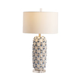Hayes Blue/White Table Lamp by Crestview at Eve Furniture
