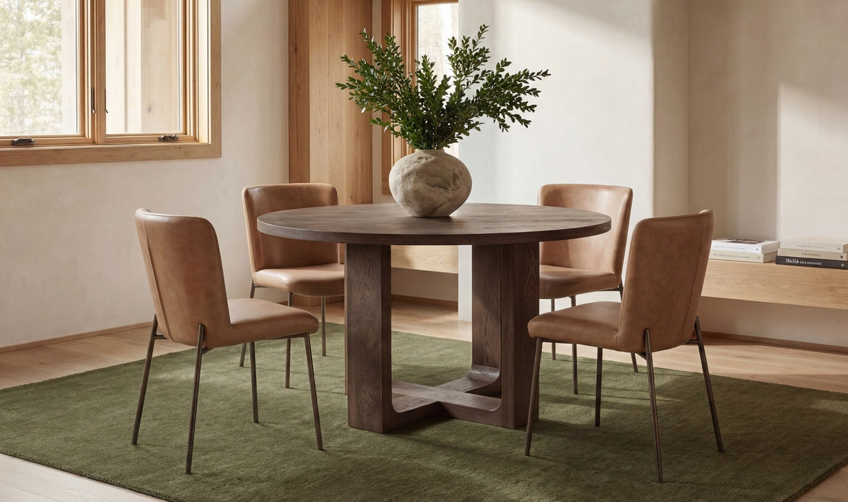 Hayes Dining Table Rustic Brown by Moe's Home at Eve Furniture