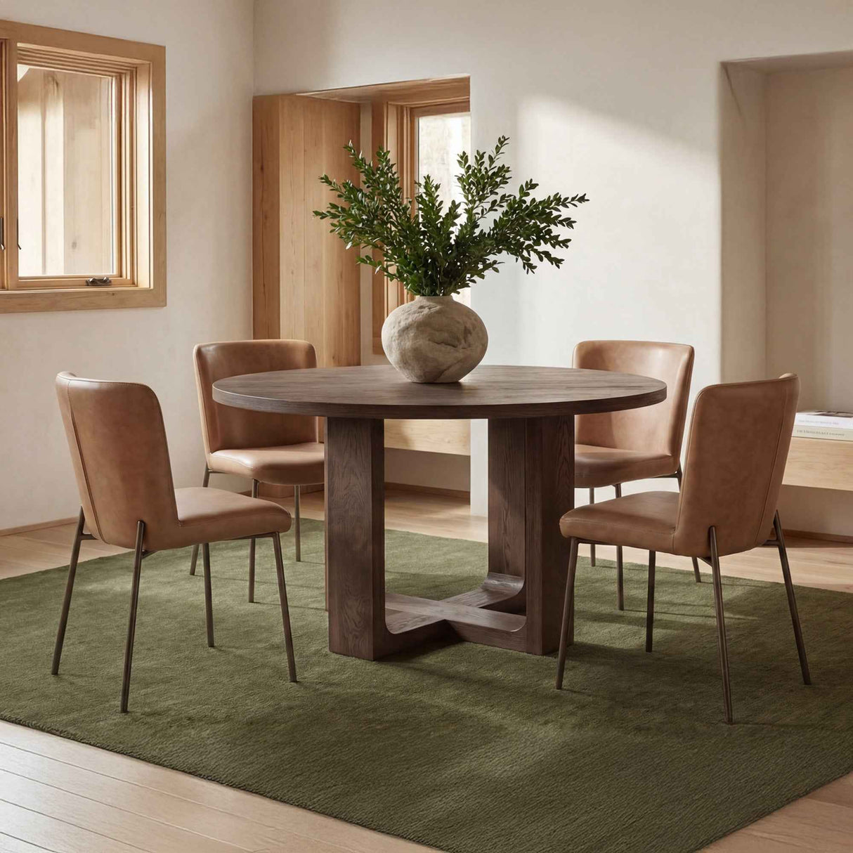 Hayes Rustic Brown Dining Table by Moe's Home at Eve Furniture