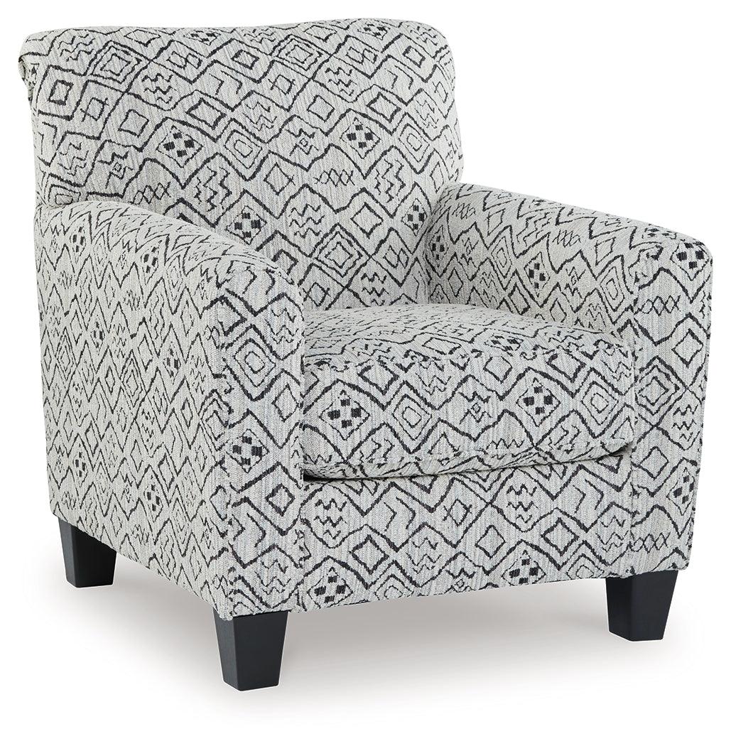 Hayesdale Black/Cream Accent Chair by Ashley at Eve Furniture