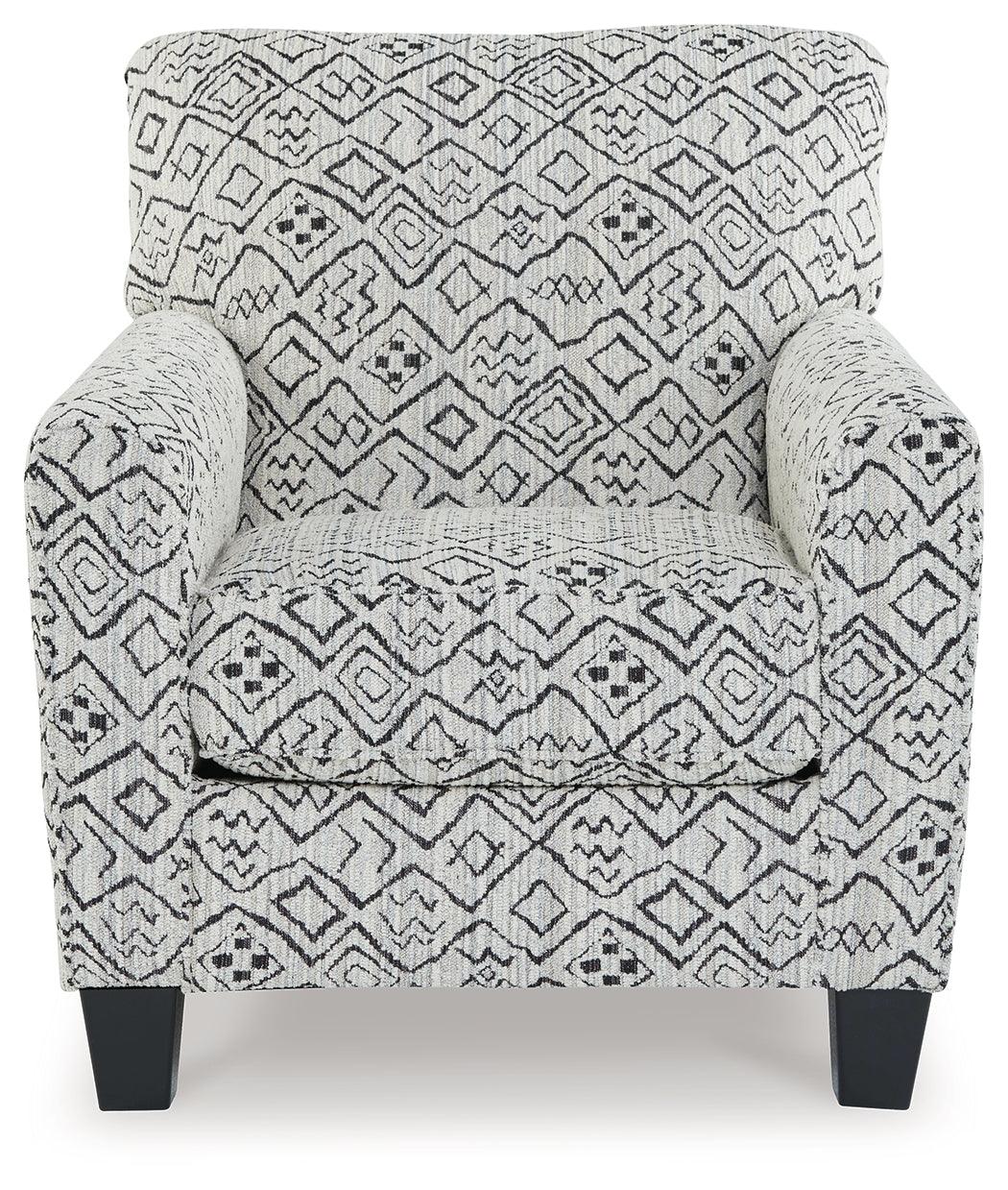 Hayesdale Black/Cream Accent Chair by Ashley at Eve Furniture