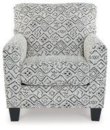 Hayesdale Black/Cream Accent Chair by Ashley at Eve Furniture