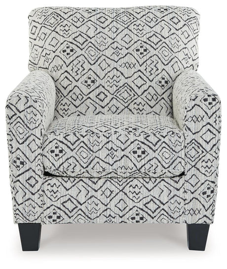 Hayesdale Black/Cream Accent Chair by Ashley at Eve Furniture