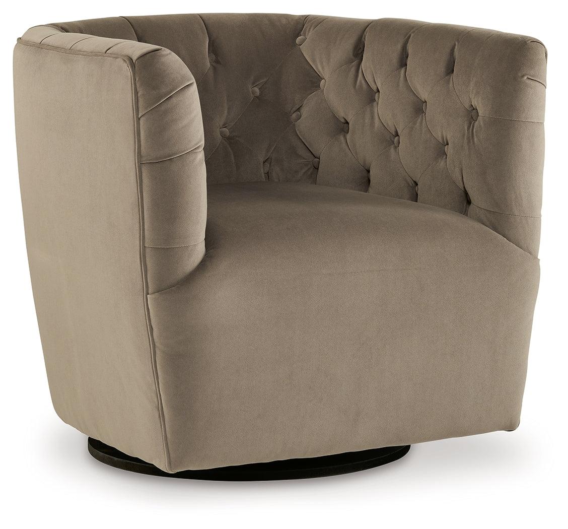 Hayesler Cocoa Swivel Accent Chair by Ashley at Eve Furniture