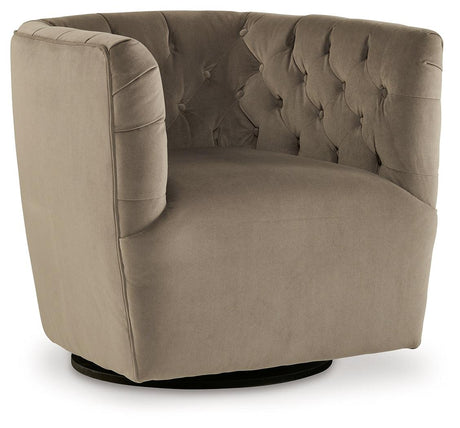 Hayesler Cocoa Swivel Accent Chair by Ashley at Eve Furniture