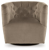 Hayesler Cocoa Swivel Accent Chair by Ashley at Eve Furniture