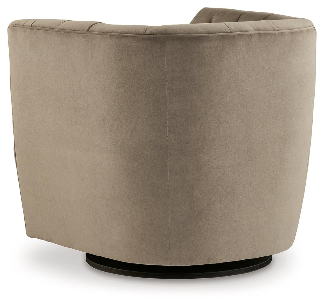 Hayesler Cocoa Swivel Accent Chair by Ashley at Eve Furniture