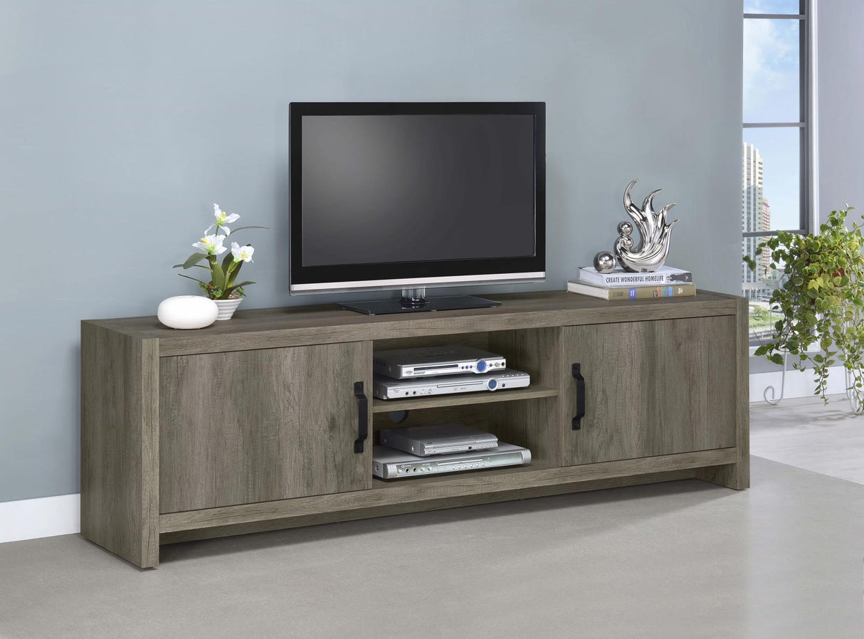 Hays 2-Door TV Console Gray Driftwood