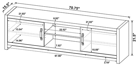 Hays Gray Driftwood 2-Door TV Console by Coaster at Eve Furniture
