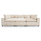 Hayward Ivory Velvet Modular Sectional Sofa by Ashcroft Furniture at Eve Furniture