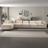Hayward Ivory Velvet Modular Sectional Sofa by Ashcroft Imports at Eve Furniture