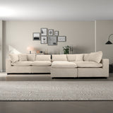 Hayward Ivory Velvet Modular Sectional Sofa by Ashcroft Imports at Eve Furniture