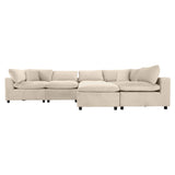 Hayward Ivory Velvet Modular Sectional Sofa by Ashcroft Imports at Eve Furniture