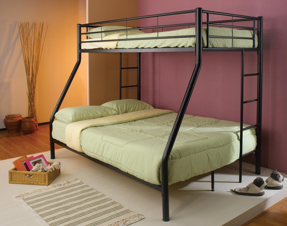 Hayward Black Twin over Full Bunk Bed