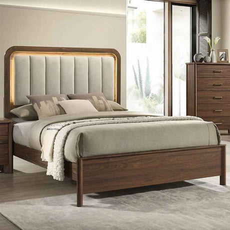 Hayward Walnut 4-Piece Queen Bedroom Set by Furniture of America at Eve Furniture