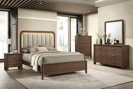 Hayward Walnut 4-Piece Queen Bedroom Set by Furniture of America at Eve Furniture