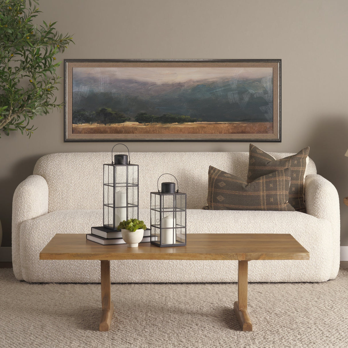 Haze Landscape by Mercana Studio a Hand Embellished Textured Framed Art Print by Mercana at Eve Furniture