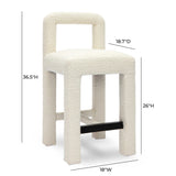 Hazel Boucle Counter Stool by TOV Furniture at Eve Furniture