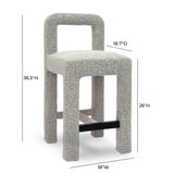 Hazel Boucle Counter Stool by TOV Furniture at Eve Furniture