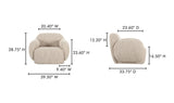 Hazel Lounge Chair Off White by Moe's Home at Eve Furniture