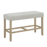 Hazel Neutral Counter Height Bench by Crown Mark at Eve Furniture