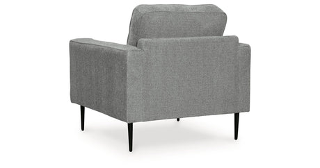 Hazela Charcoal Chair and Ottoman by Ashley at Eve Furniture