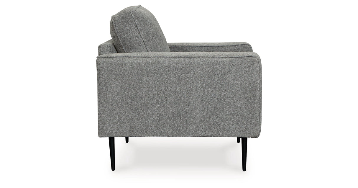 Hazela Charcoal Chair and Ottoman