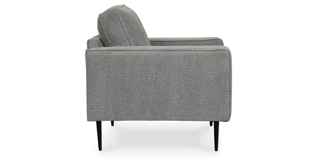 Hazela Charcoal Chair and Ottoman by Ashley at Eve Furniture